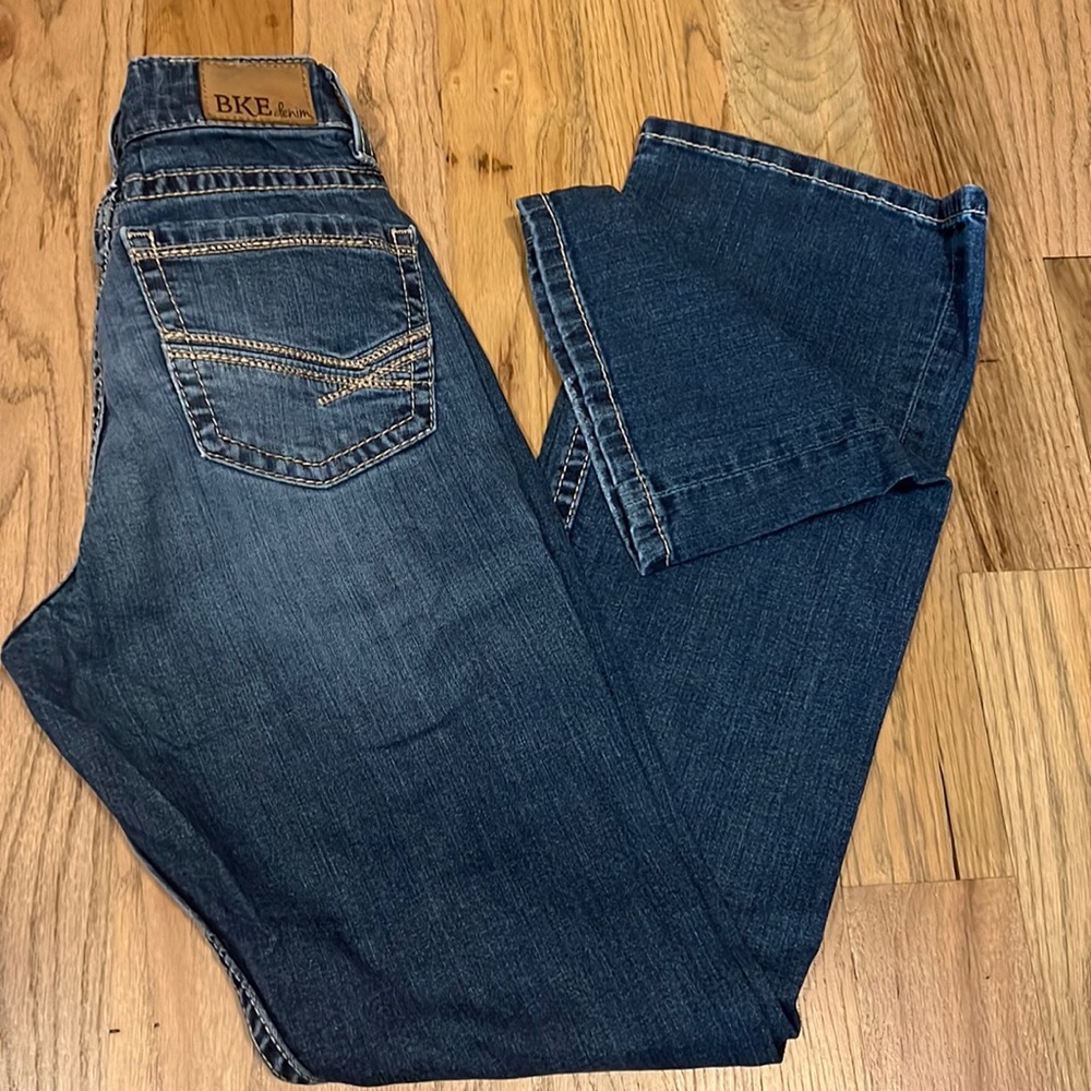 BKE Women's Boot Cut Jeans - Dark Blue